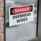 Signmission Overhead Wires Danger Sign, Vinyl Decal, 7in W x 5in L, 2PK OS-2PACK-DS-D-57-L-2290 - alternate 2